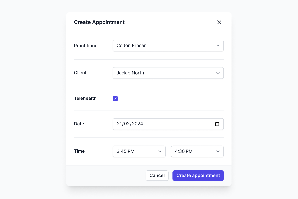 create appointment
