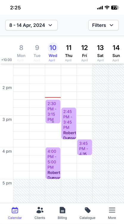 Calendar and appointments
